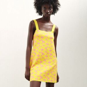 NEW ZARA Floral Jacquard Mini Dress